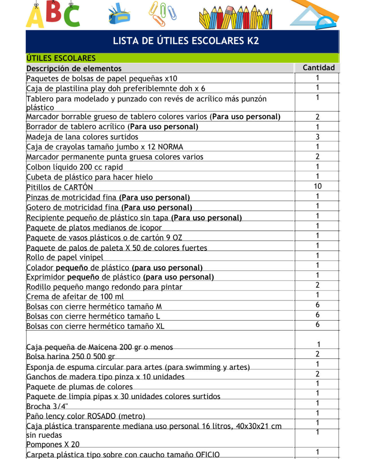 KIT ESCOLAR K2 - Escool